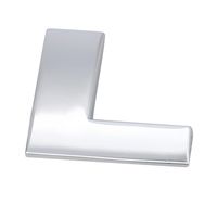 Quaant Car Sticker Decal,car-Styling (A-Z) 3D car Decals Car Emblem Letter Metallic Alphabet Sticker Letter Silver Badge Decal SL (L)