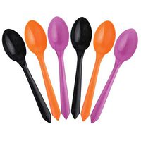 Frozen Dessert Supplies Spooky Halloween Ice Cream Spoons, 5.75 inch Dessert Party Spoons - Medium-weight, Great Quality, Fast Shipping! 25 Count