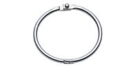 Charles Leonard Loose Leaf Rings with Snap Closure, Nickel Plated, 1.25 Inches Diameter, Silver, 100-Pack (R39)
