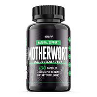 Motherwort Capsules 1000mg, Motherwort Pills (Leonurus Cardiaca), Wild Crafted Herbal Supplement 100 Capsules (100)