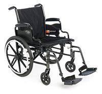 Everest & Jennings Traveler L3 Plus Lightweight Wheelchair, Flip-Back Desk Arms & Swingaway Footrests, 18" Seat, Silvervein Color