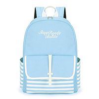 F&W WF Backpack - Junior high School Student Bag Female Large Capacity Oxford Cloth Backpack Campus Backpack (Color : Black)