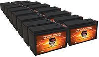 Qty 12 VMAX63 12V 10AH AGM SLA Fresh Battery Upgrade Replaces 7Ah, 7.5Ah UB1270, 8Ah UB1280, 9Ah UB1290 [VMAX63 12V 10AH w/ F2 Tab Terminals]