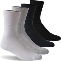 Facool Diabetic Socks for Men Women,Circulatory Socks,Medical Socks for Neuropathy, Edema, Diabetes 1 Pair Black Medium