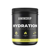 Hydration Energy Blend by Aminorip. Hydration Supplement with Sodium, Potassium, No Caffeine, 500 mg Electrolytes, 15 Servings, Reduce Muscle Cramps, Increase Energy & Endurance (22 oz, Lemonade)