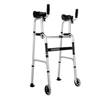 Zxwzzz Elderly Walker Disabled Four-Legged Crutches Folding Walker Walker Armrest Walker with Seat Elderly Walker