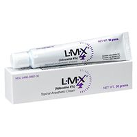 LMX4 Lidocaine Pain Relief Cream, 30g Tube – Topical, Fast Acting, Long Lasting use for Cuts, Scraps, Sunburn, Bites