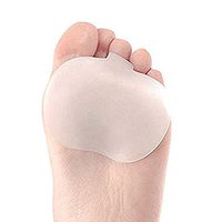 Ball of Foot Cushions, Gel Forefoot Insoles for Metatarsal Support and Foot Pain Instant Relief, Mortons Neuroma Cups for Women and Men, Perfect for High Heels (1 Pairs,White) - Happy Hours