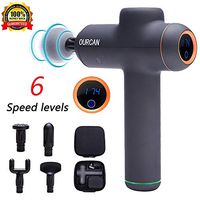 Massage Gun Muscle Massage Gun Deep Tissue Percussion Muscle Massager for Pain Relief, Pure Wave Quiet Brushless Motor for Sore Muscles Device Featuring Quiet Glide Technology (5 Massage Heads, Black)