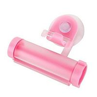Colorido Bathroom Useful Plastic Rolling Tube Squeezer Toothpaste Dispenser Holder (Pink)