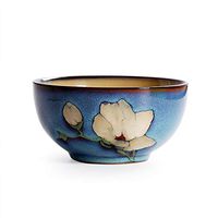 Bowl Creative Ceramic Bowl Tableware Fruit Salad Home Rice Dessert Bowl 4/4.5 Inch Household tableware, retro bowl (Color : 4 Inch)