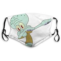 Squidward Dab Kids Girls Boys Adjustable Earloop Face Ma-sk, Anti-dust Mouth Ma-sk, Anti Pollution Ma-sk,Reusable Protection Ma-sk,Pollen Ma-SKS,Anti-smog Ma-sk