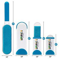 DOUBLE B Double-Sided Brush - Pet Brush Set - Pet Hair Removal Tool - Reusable Self Cleaning for Clothing, Furniture Couch & Carpet with Self-Cleaning - Daily Using - for Home - Travel Accessories