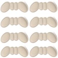 Heel Grips Liner (4 Pairs) Self-Adhesive Heel Cushion Inserts Prevent Heel Slipping, Rubbing, Blisters, Foot Pain, Improve Loose Shoe Fitness (Beige)