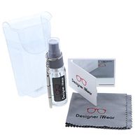 Designer iWear Eyeglass Care Kit with Lens Cleaning Spray, Microfiber Cleaning Cloth, Pocket Mirror and Mini Screwdriver