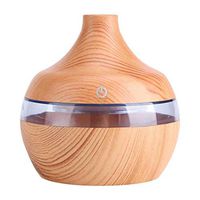 Acecor 300ml Wood Grain Ultrasonic Aromatherapy Oil Diffuser with Adjustable Mist Mode Waterless Auto Shut-off Humidifier