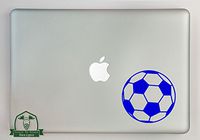 Grain To Glass Designs Soccer Ball 13" Laptop Decal - Blue