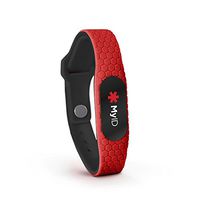 MyID Hive Medical ID - Store Medical Information for Free - Super Comfortable Silicone Material - Perfect for Those with Diabetes, Autism, Etc - Fits Kids & Adults - Black Pod (Red S/M)