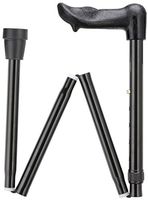 Palm Grip Folding and Adjustable Cane with Black Handle and Black Shaft, Right Hand Item DHAR-9052808