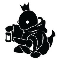 Final Fantasy 5.5" Tall Tonberry King Decal Sticker for Cars Laptops Tablets Skateboard - Black
