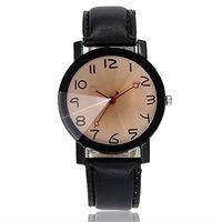 Fxbar,Fresh Unisex Analog Wrist Watch Leather Band Bracelet Watches Dress Watch(Black1)