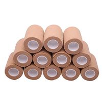12 Rolls Self Adhesive Bandage Wrap, 3 inches X 5 Yards, Cohesive Tape Vet Wrap for First Aid, Sports, Wrist and Ankle (Beige, 3 inch)