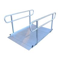 Titan 6 Foot Aluminum Wheelchair Entry Ramp with Handrails Complies with CA Building Code