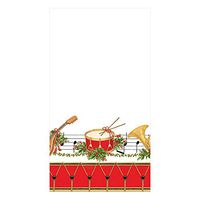 Caspari Christmas Concert Paper Guest Towel Napkins, Four Packs of 15