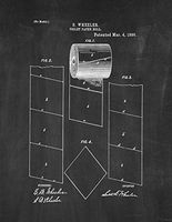 Toilet Paper Roll Patent Print Chalkboard (5" x 7") M12307