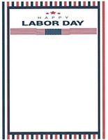Happy Labor Day Stationery Printer Paper 26 Sheets