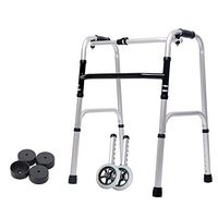 LBSX Elderly Walker Lightweight Heavy Duty Bariatric Folding Walker with 2 5" Wheels with Durable Plastic Handles