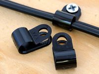 3/16 Inch UV Black Cable Clamp - 100 Pack