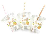Sweet as a Peach Party Disposable Cups (12 Set)