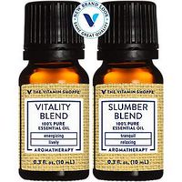 Morning Energy Night Sleep Blend 100 Pure Essential Oil Aromatherapy (2 Bottles)