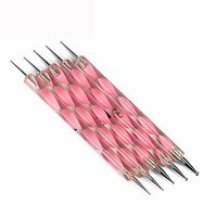 Nail Art,Putars New Spiral Double-Headed Pink Nail Fancy Stitch Dotted Pen Hook Flower Manicure Tool