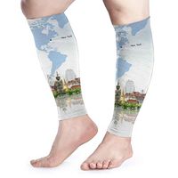 BLongTai New York Statue of Liberty Calf Compression Sleeve Men Womens Running Leg Sleeve for Shin Splint Muscle Pain Relief (1 Pair)