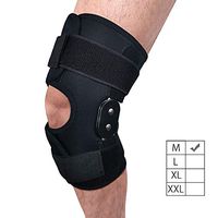 FunCee Hinged Knee Brace, 4 Available Sizes Adjustable Compression Wrap for Men & Women, Knee Support for ACL, Tendon, Ligament & Meniscus Tear Injuries, Sports in Gym Basketball Running Football (M)