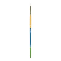 Darice Round Paintbrush - White Synthetic - Multicolored - Size 0