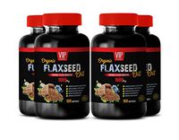 Heart Health Supplements for Women - Organic Flaxseed Oil 1000 MG - Immune System Booster - Omega 3 Flaxseed Oil - 4B (400 Capsules)