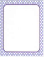 White & Purple Polka Dot Stationery Printer Paper 26 Sheets