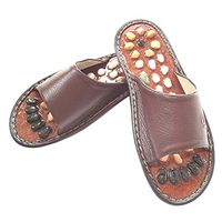 Xgxyklo Acupressure Foot Massager, Jade Stone Acupoint Massage Slippers Shoes Reflexology Sandals for Men Women,Coffee,41~42