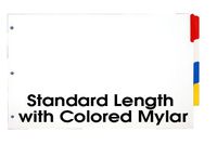 11x17 Index Tab Divider, 5 Tab, 2 Sets, (Multicolored) (Pre-Punched Holes)
