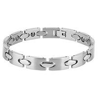Pongnas Simple and Exquisite Men's Titanium Steel Magnetic Therapy Bracelet Arthritis Pain Relief Adjustable