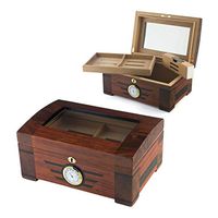 Cigar Classics Beveled Glass Top Humidor, 60 Count