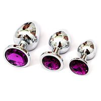 3 Pcs Round Shaped Base With Crystal Aluminum Alloy G-SSpotter Ańus Plúg Vi`brãtórs Massager Sxx Products Toys