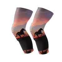 LORVIES Horse Over Sunset Knee Brace, Knee Compression Sleeve Support for Running, Arthritis, Meniscus Tear, Sports, Joint Pain Relief and Injury Recovery