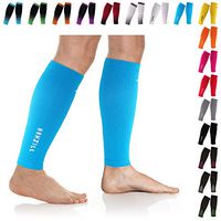 NEWZILL Compression Calf Sleeves (20-30mmHg) for Men & Women - Perfect Option to Our Compression Socks - for Running, Shin Splint, Medical, Travel, Nursing, Cycling (L/XL, Solid Blue)