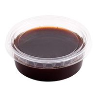 Basic Nature Clear PLA Plastic Sauce Cup Lid - Compostable - 2 3/4" x 2 3/4" - 100 count box - Restaurantware