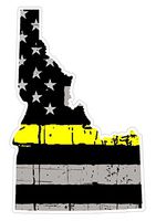 CustomDecal US Idaho State (E13) Thin Yellow Line Dispatch Vinyl Decal Sticker Car/Truck Laptop/Netbook Window