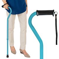 Vive Walking Cane - for Men & Women - Portable, Adjustable Offset Balance Stick - Lightweight & Sturdy Mobility Walker Aid for Arthritis, Elderly, Seniors & Handicap (Teal)